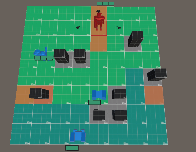 Knockback effect tiles